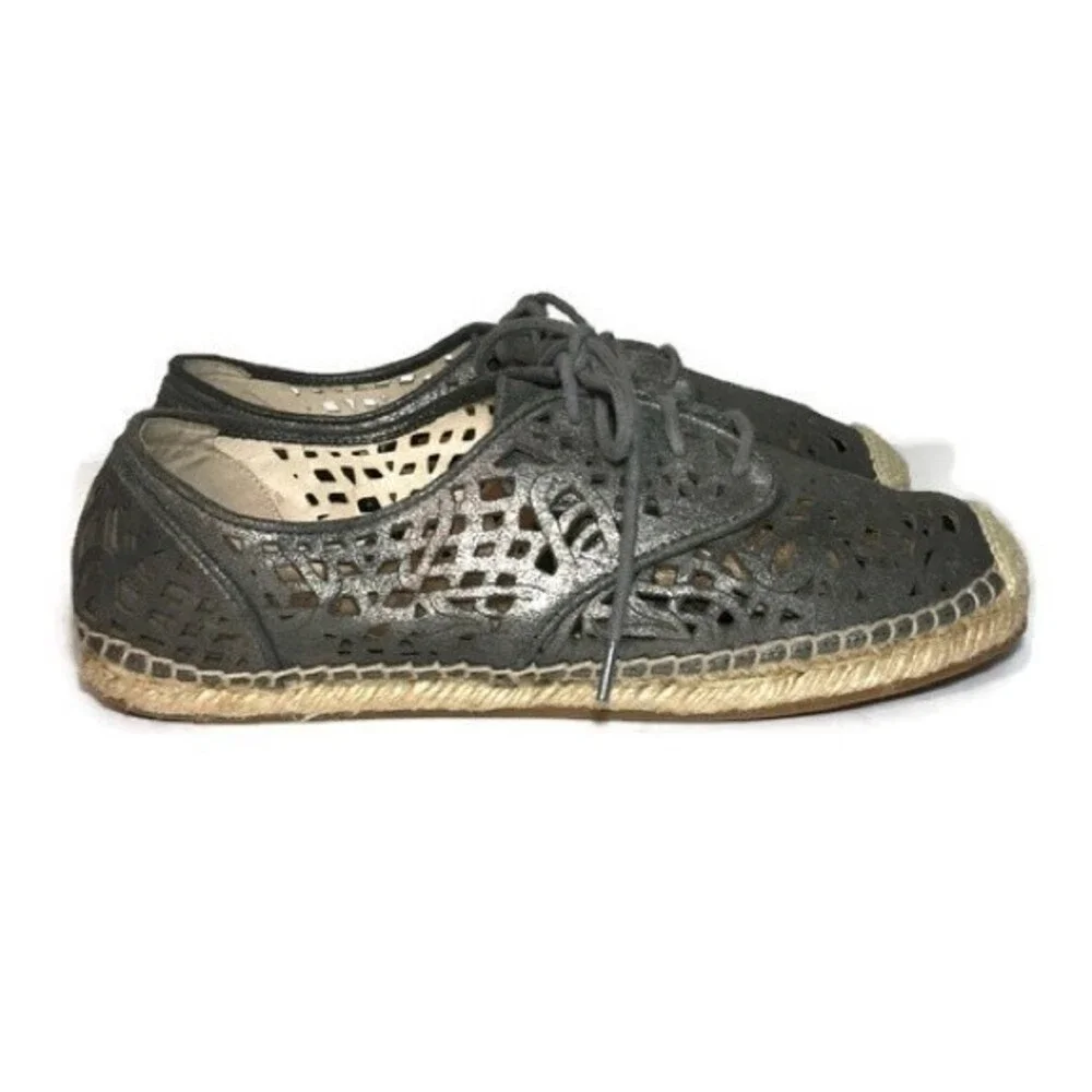 Vince Camuto Metallic Cutout Espadrille Sn…